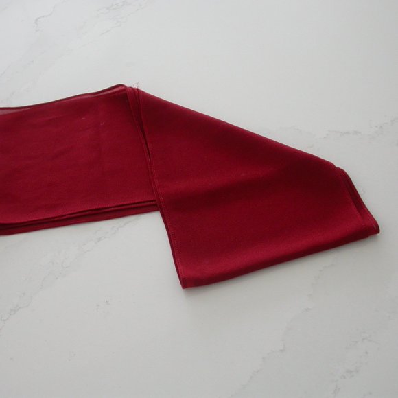 Red Crepe Scarf - Picture 2 of 2